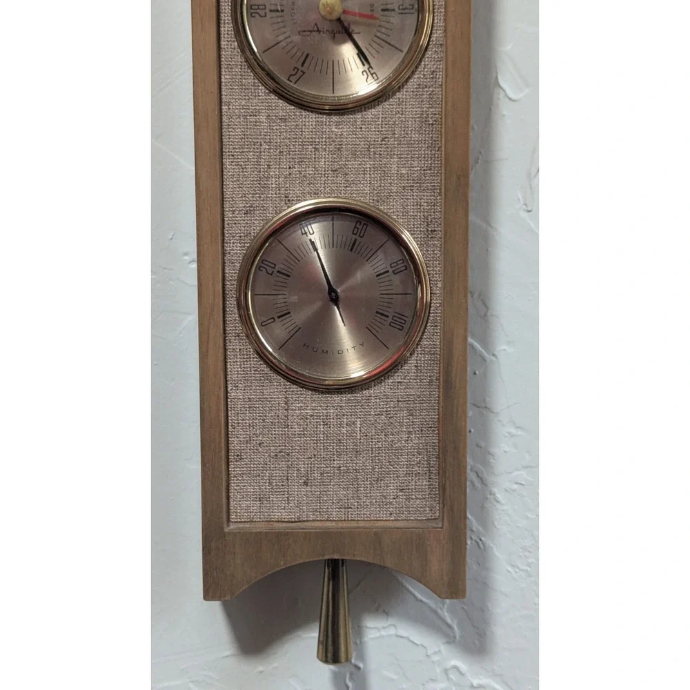 Vintage MCM Airguide Weather Station Temperature, Barometric Pressure, Humidity